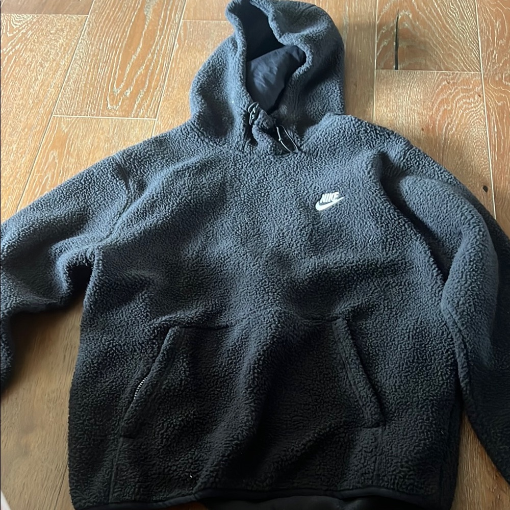 Nike Black Fleece Sherpa Hoodie
